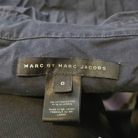 Marc by Marc Jacobs Button Down Women's Size 0 Semi Sheer Pearl Buttons - Picture 4 of 5